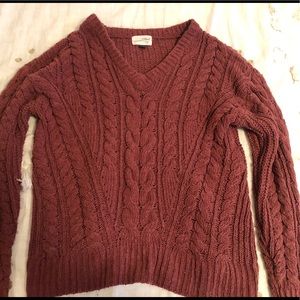 Maroon Knitted Sweater